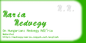 maria medvegy business card